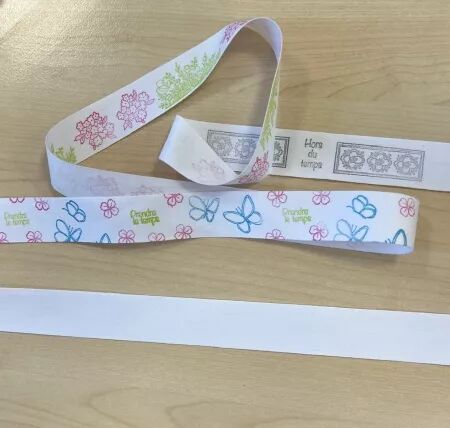 Ruban de coton, imprimable - 2.5 cm