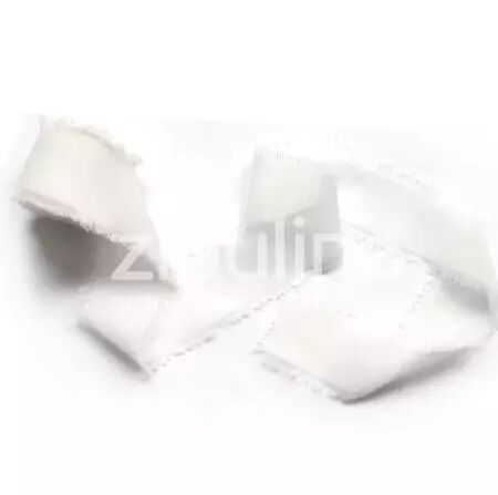 Ruban mousseline de soie - Blanc