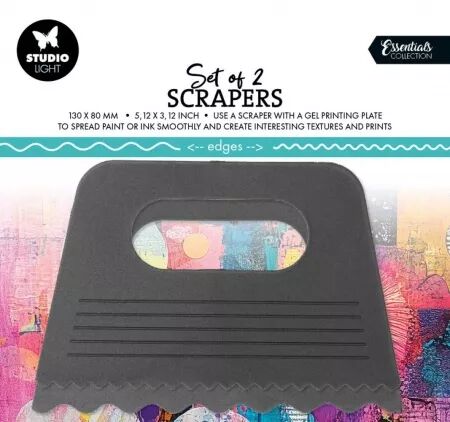 Scrapers Gel printing plate  set de 2 - n°01 - Studio Light