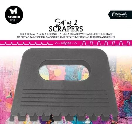 Scrapers Gel printing plate  set de 2 - n°02 - Studio Light