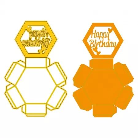 Shape Dies - Hexagon shadowbox - Nellie\'s Choice