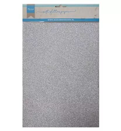 Soft Glitter Paper - Silver - A4
