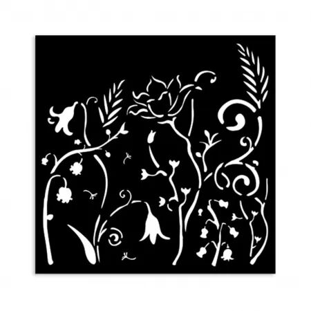 Stencil - Hidden Grove - Flowers - Stamperia