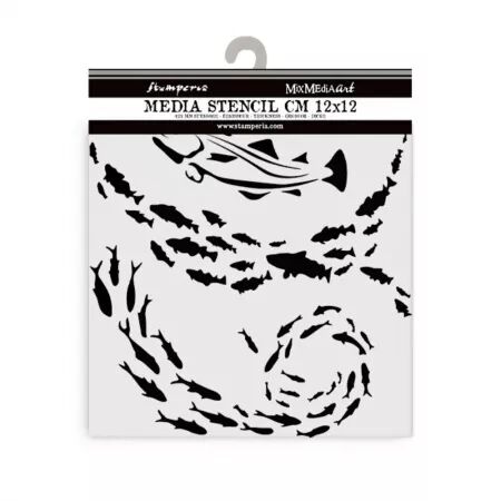 Stencil -Silent Sea - Fish - Stamperia