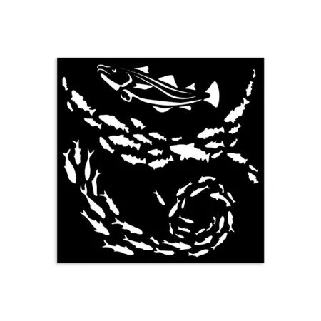 Stencil -Silent Sea - Fish - Stamperia