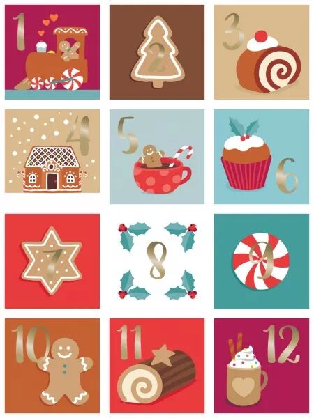 Stickers - Calendrier de l\'Avent - Noel � croquer - Artemio