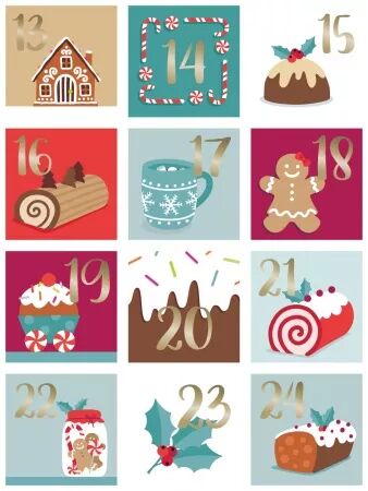Stickers - Calendrier de l\'Avent - Noel &agrave; croquer - Artemio
