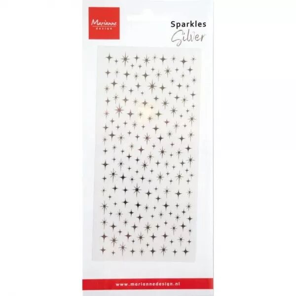 Stickers 1 planche - Paillettes argent�es - Sparkles Silver - Marianne Design