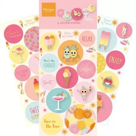 Stickers 3 planches - Fresh lemonade - Limonade fraiche - Marianne Design