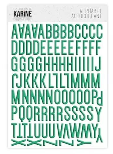 Stickers alphabet - Christmas street - Vert