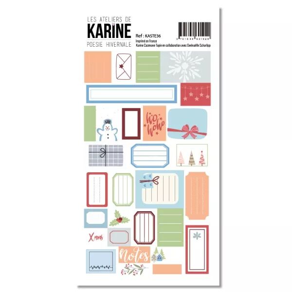 Stickers �tiquettes - Po�sie Hivernale