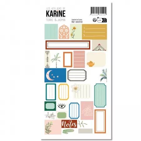 Stickers &eacute;tiquettes - Terre & Jasmin - Les Ateliers de Karine