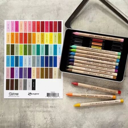 Stickers &eacute;tiquettes mini-pad Distress - Ranger