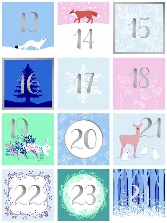 Stickers foil - Hiver Enchanté - Avent - Artemio