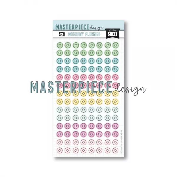 Stickers oeillets color�s - pastel script