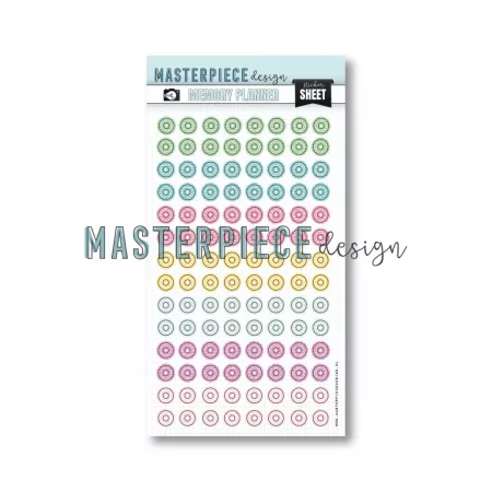 Stickers oeillets colorés - pastel script