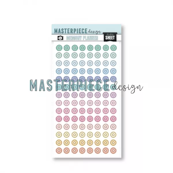 Stickers oeillets colr�s - pastel quadrill�