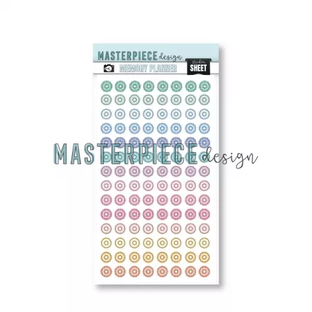 Stickers oeillets colrés - pastel quadrillé