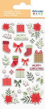 Stickers puffies - Noël écossais