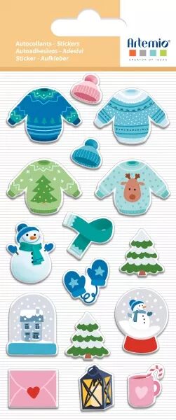 Stickers puffies - Pulls de No�l - Artemio