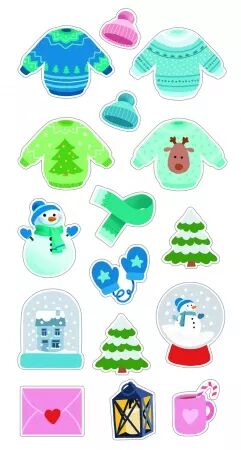 Stickers puffies - Pulls de Noël - Artemio