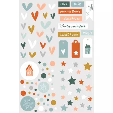 Stickers relief - Etoile des neiges - HA.PI little fox