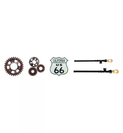 Stickers transparents en rouleaux - Industrial elements - Gearhead\'s Workshop - Studio Light