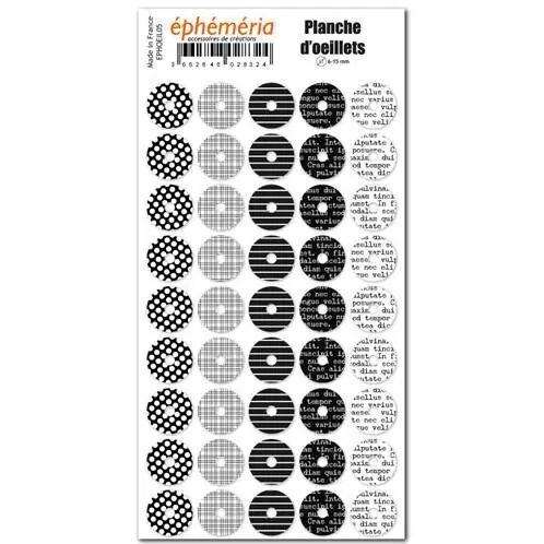 Stickers �illets - imprim� noir et blanc