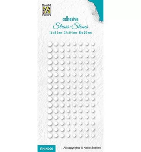 Strass - Stones - 128 pi�ces - Blanc transparent