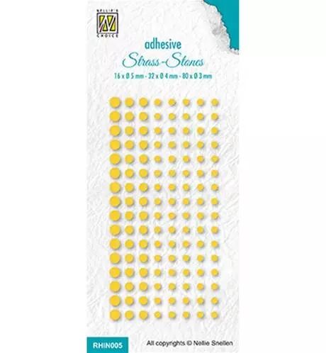 Strass - Stones - 128 pi�ces - Jaune