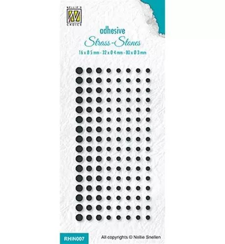 Strass - Stones - 128 pi�ces - Noir