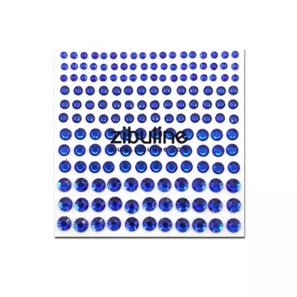 Strass autocollants - Bleu Fonc�