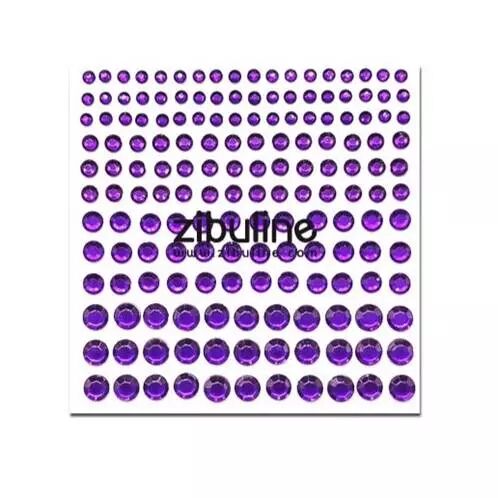 Strass autocollants - Violet