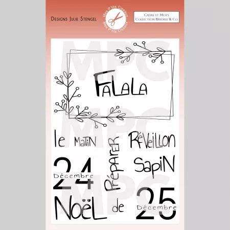 Tampon - Bredele and Co - Cadre et mots - Mes P\'tits Ciseaux