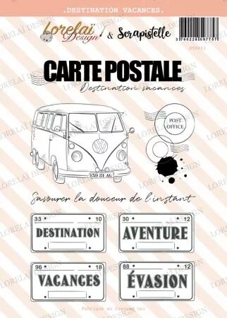 Tampon - Carnet d\'Evasion - Destination vacances - Lorelaï Design