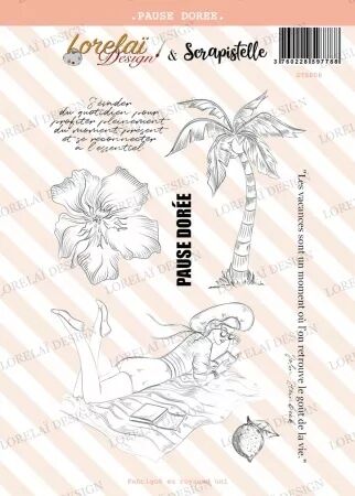 Tampon - Carnet d\'Evasion - Pause dorée - Lorelaï Design