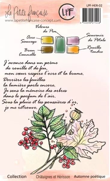 Tampon - Ch�taignes et H�risson - Automne po�tique - La Petite Fran�aise