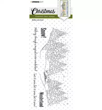 Tampon - Christmas - Slimline snow forest