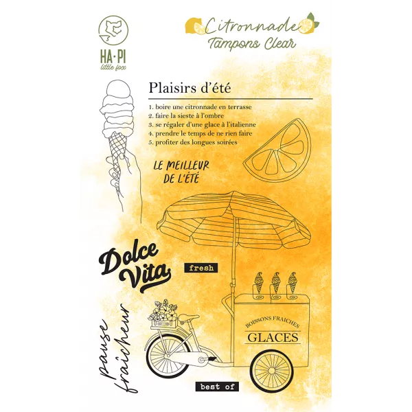 Tampon - Citronnade - Plaisirs d\'�t� - Ha-Pi Little Fox