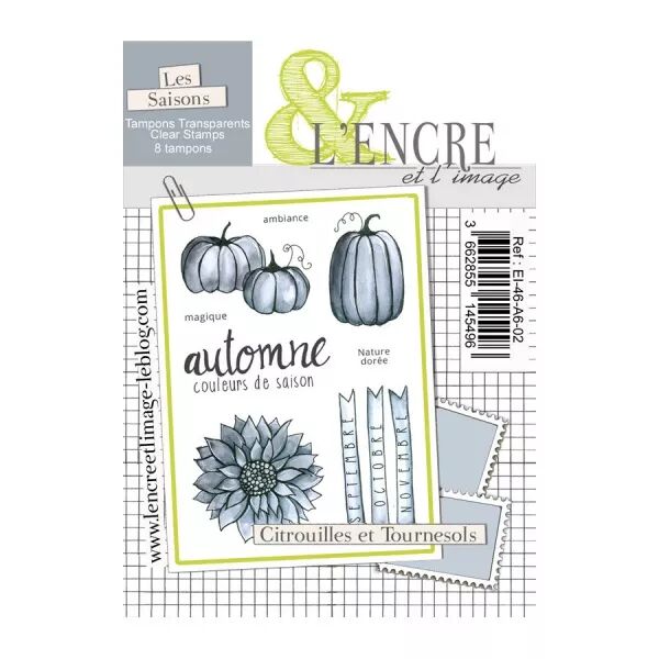 Tampon - Citrouilles et Tournesols - L\'encre et l\'image