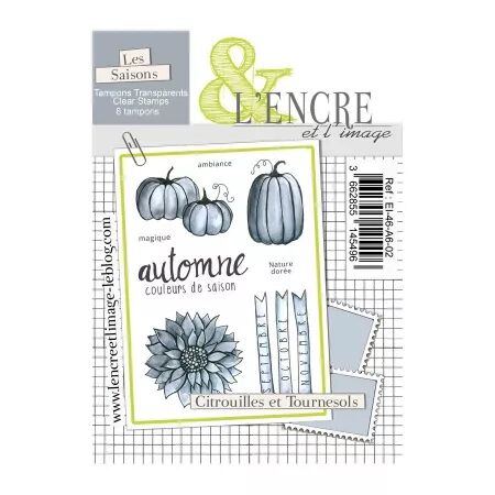 Tampon - Citrouilles et Tournesols - L\'encre et l\'image