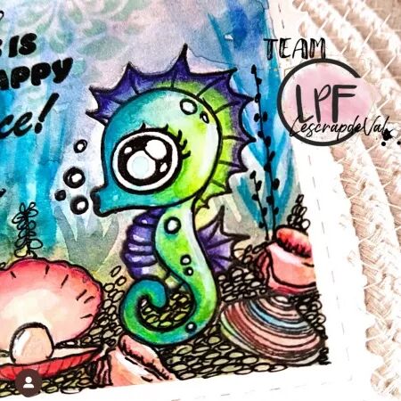 Tampon - Coquillages et Crustacés - Pipo le petit Hippo- La Petite Fançaise