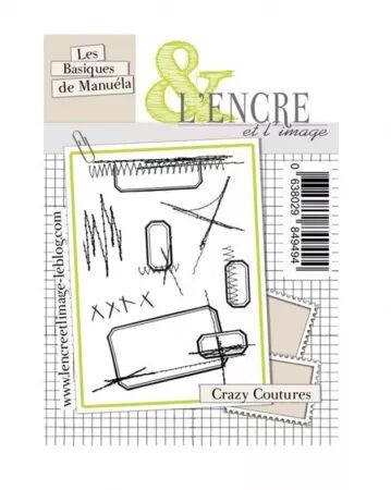 Tampon - Crazy Coutures- L\'encre et l\'image