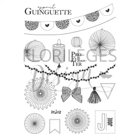 Tampon - Esprit guinguette - Farandole - Florilèges Design