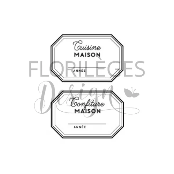 Tampon - Etiquettes � confiture - Farandole - Floril�ges Design