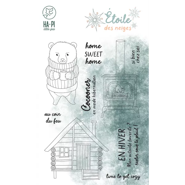 Tampon - Etoile des neiges - Au coin du feu - HA.PI little fox