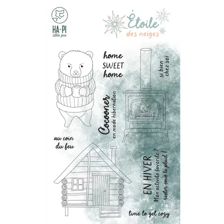 Tampon - Etoile des neiges - Au coin du feu - HA.PI little fox