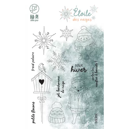 Tampon - Etoile des neiges - Copains d\'hiver - HA.PI little fox