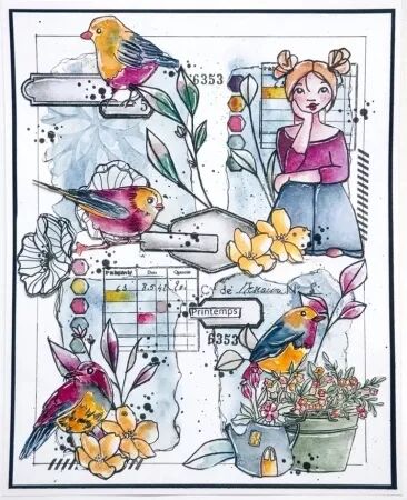 Tampon - Fl&acirc;ner au Jardin - L\'Encre et l\'Image