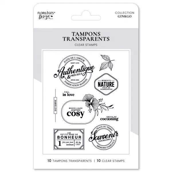 Tampon - Ginkgo - Petite dose de bonheur - Floril�ges Design